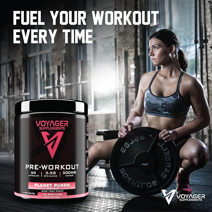 Voyager Pre-Workout Planet Punch ??Creatine-Free Powder w/L-Citrulline, Beta-Alanine, Caffeine