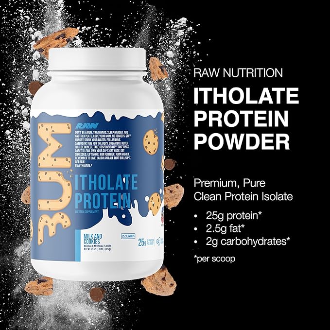 RAW Whey Isolate Protein Powder, Milk & Cookie (CBUM Itholate) - 100% Grass-Fed Sports Nutrition