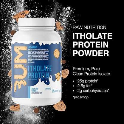 RAW Whey Isolate Protein Powder, Milk & Cookie (CBUM Itholate) - 100% Grass-Fed Sports Nutrition