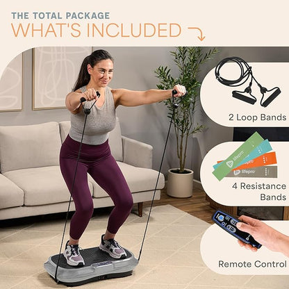 Lifepro Waver Vibration Plate Exercise Machine for Lymphatic Drainage, Muscle Activation, Full-Body