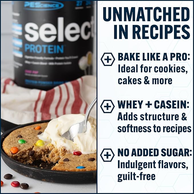 PEScience Select Protein Powder, Whey and Casein Blend, Clean Protein Powder for Women and Men, Low