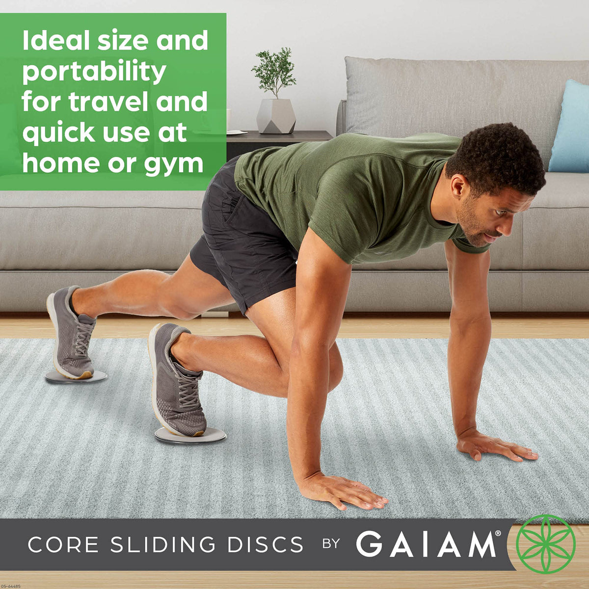 Gaiam Core Sliding Discs, Dual-Sided Ab Sliders, Set of 2