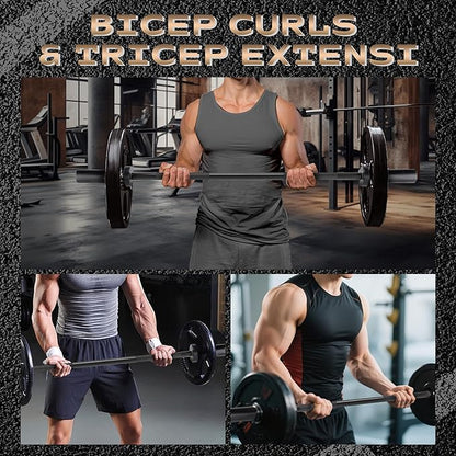 Barbell Bar for Weightlifting - 7FT Heavy Duty (1500LB/700LB), 4FT Short (500LB), 47" EZ Curl Bar