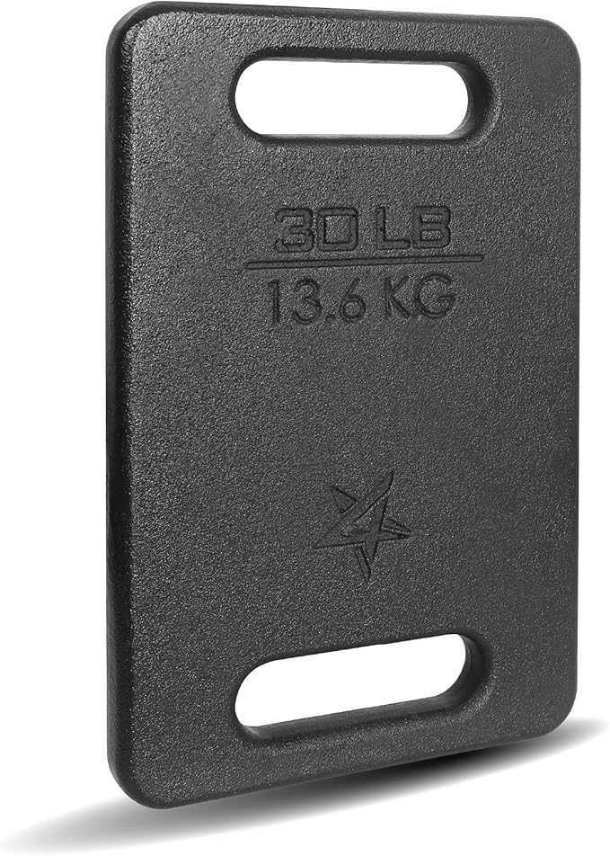 Yes4All Ruck Weight Plate, Cast Iron Rucking Plates with Wide Grip for Swings, Squat, Strength