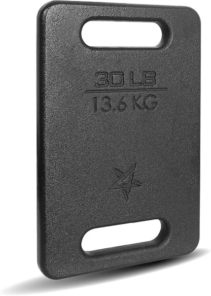 Yes4All Ruck Weight Plate, Cast Iron Rucking Plates with Wide Grip for Swings, Squat, Strength