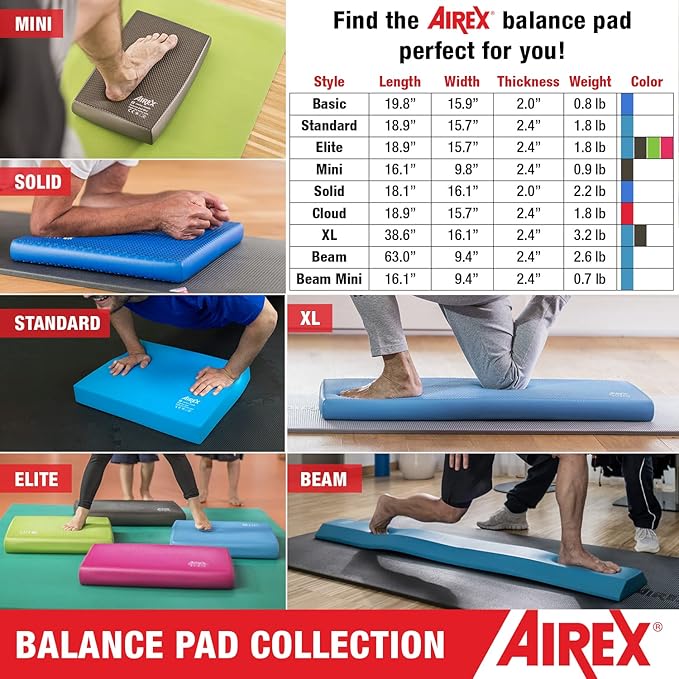 AIREX Balance Pad ??Stability Trainer for Balance, Stretching, Physical Therapy, Exercise