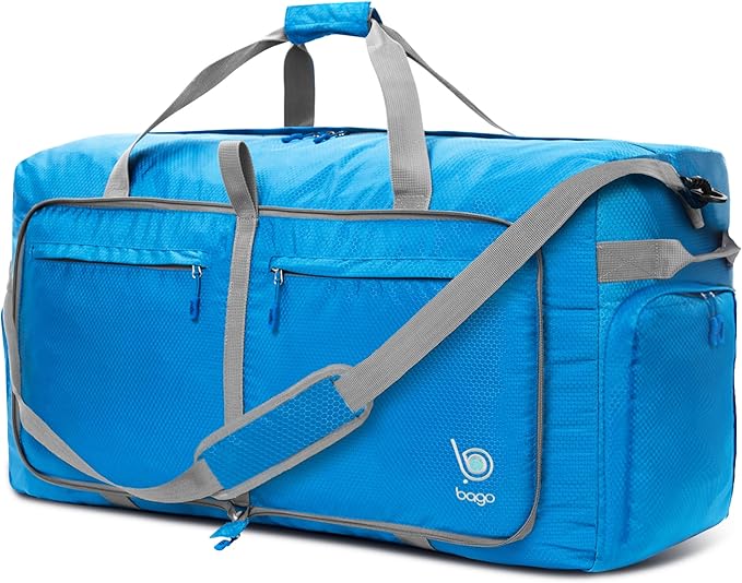 Bago Large Foldable Duffel Bags for Traveling Women & Men - 120L Packable Duffle Bag for Travel