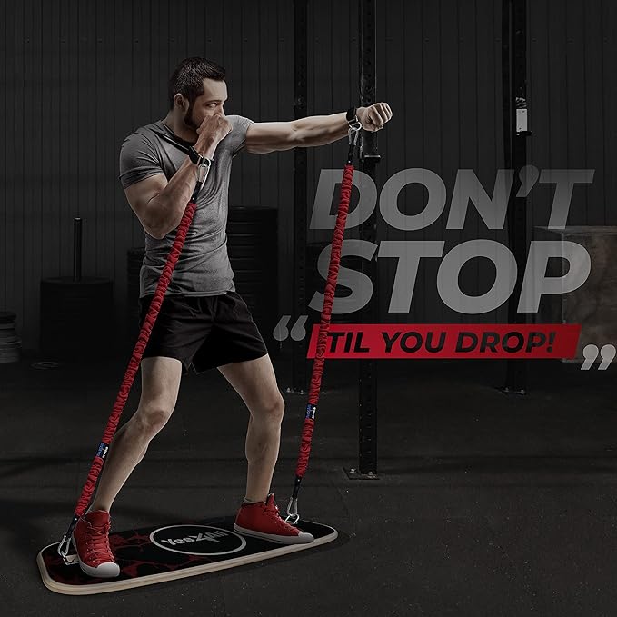 Yes4All Balance Board Sports Trainer, Surf Trainer Board With Adjustable Stoppers, Improve Core