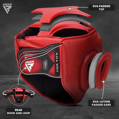 RDX Boxing Headgear MMA Muay Thai, Removable Face Grill, Head Gear for Sparring Grappling Martial