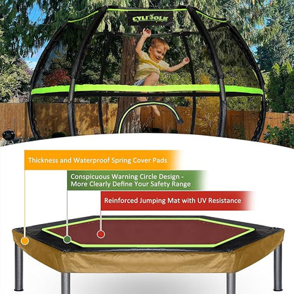 Trampoline for Kids, Heavy Duty Recreational Trampolines Toddler Trampoline with Enclosure Net