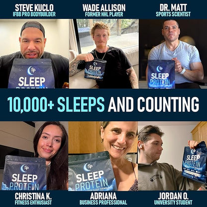 SleepProtein??The First High Protein Magnesium Sleep Aid Calm Drink, Melatonin-Free, Natural
