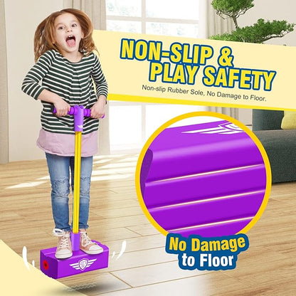 CUUGO LET'S GO! CG Jumping Promotes Growing Taller- Pogo Stick Foam Pogo Jumper for Kids, Toys for