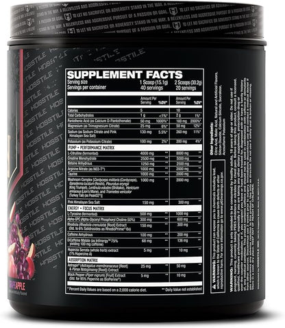 HOSSTILE Hosstility V2 Pre Workout, All-in-One Pre Workout Powder for Men and Women, Enhance Muscle