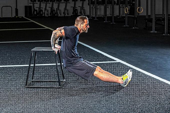 Rage Fitness Steel Plyo Box 12-18-24 Inch High Anti-Slip Pre-Assembled Plyometric Jump Box for Home