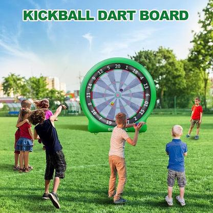 Giant Dart Board Inflatable with Pump, Outdoor and Indoor Soccer Sport Kick Dartboard for Kids and