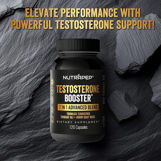 Testosterone Booster Supplement for Men - Natural Energy Enhancement Growth Builder Performance