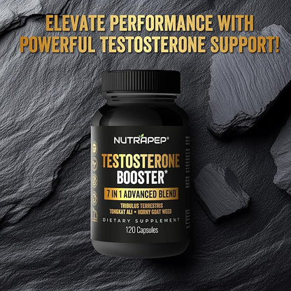 Testosterone Booster Supplement for Men - Natural Energy Enhancement Growth Builder Performance