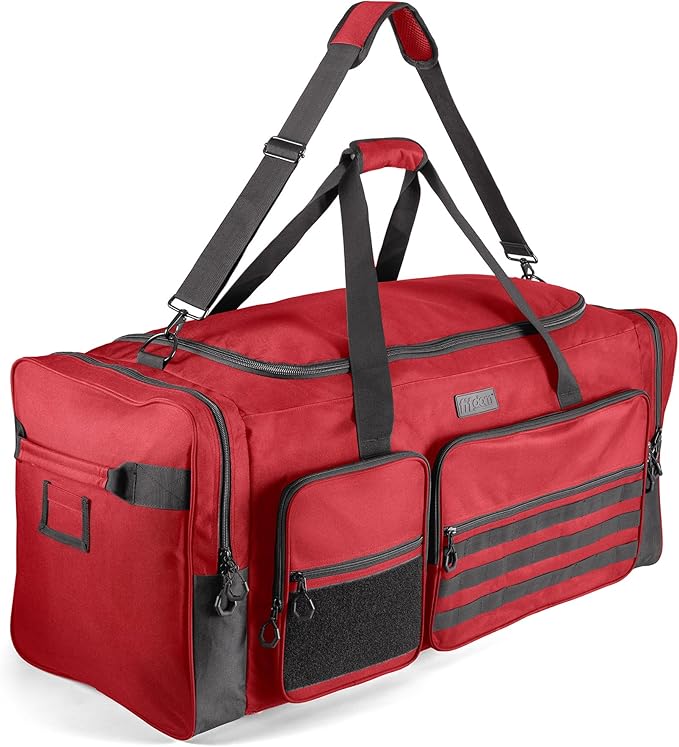 Fitdom 130L 36" Heavy Duty Extra Large Sports Gym Equipment Travel Duffle Bag W/Adjustable Shoulder