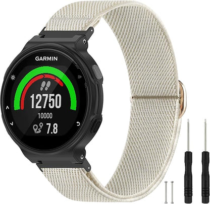 Elastic Nylon Watchband Compatible with Garmin Forerunner 235/220/230/620/630/735XT,Soft Adjustable