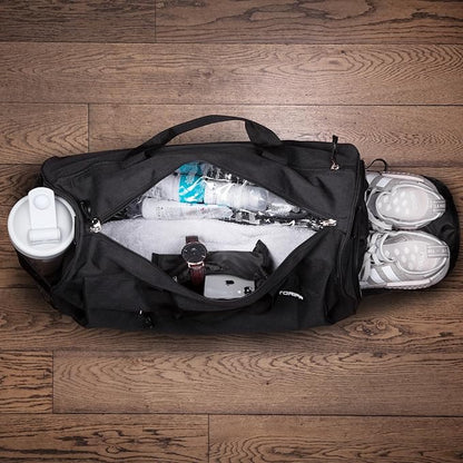 Fitgriff® Gym Bag for Men & Women with Shoe & Wet Compartment - Duffle Bag for Travel, Sports