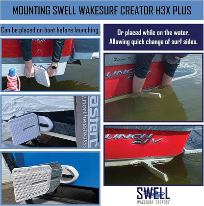 SWELL Wakesurf Creator H3X Plus - The Best Wake Shaper - Extendable Length, Rotating with