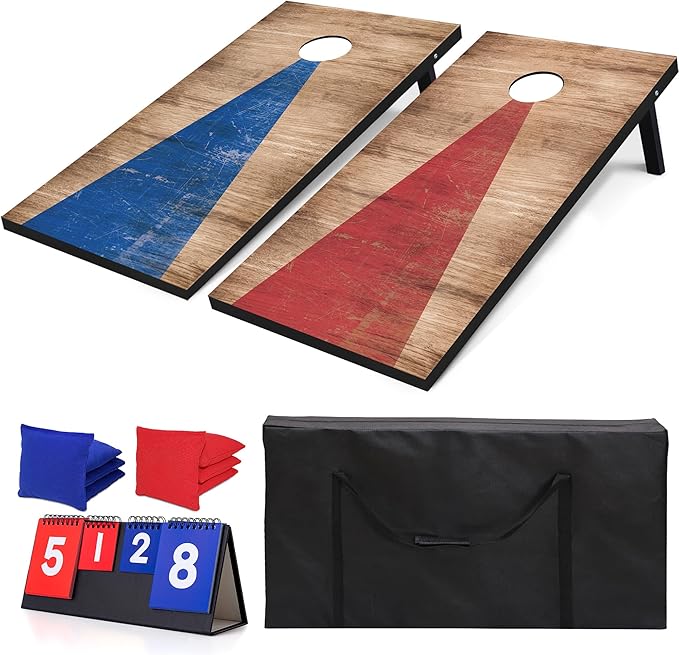 4x2 Ft Cornhole Boards Set, Premium Regulation Size Cornhole Boards with 8 All-Weather Bean Bags