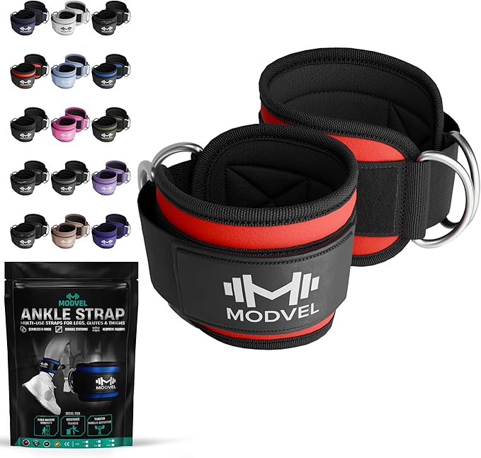 Modvel Gym Ankle Strap for Cable Machines ??Glute & Leg Kickback Ankle Straps for Gym Workouts