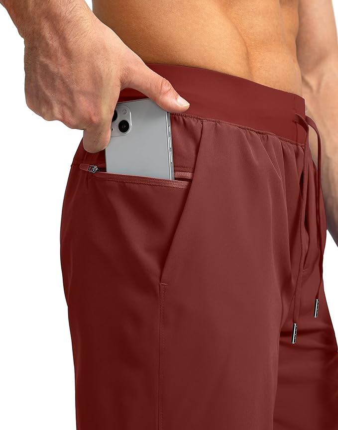 Men's Running Shorts with Zipper Pockets 9 Inch/ 7 Inch / 5 Inch Lightweight Quick Dry Gym Workout