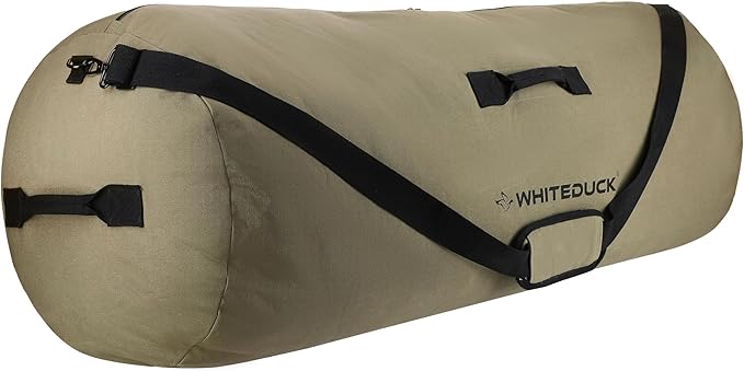 WHITEDUCK HOPLITE Heavy Duty Military Canvas Duffel Bag, Army Cargo Style, Foldable Tactical