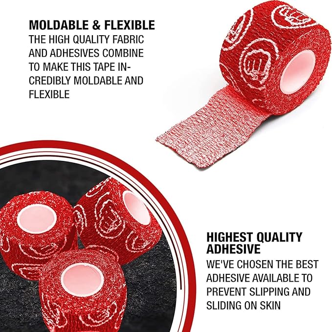 WOD Nation Flexible Hook-Grip Athletic Tape – Easy-Tear, Sweat-Proof Thumb & Finger Strips for