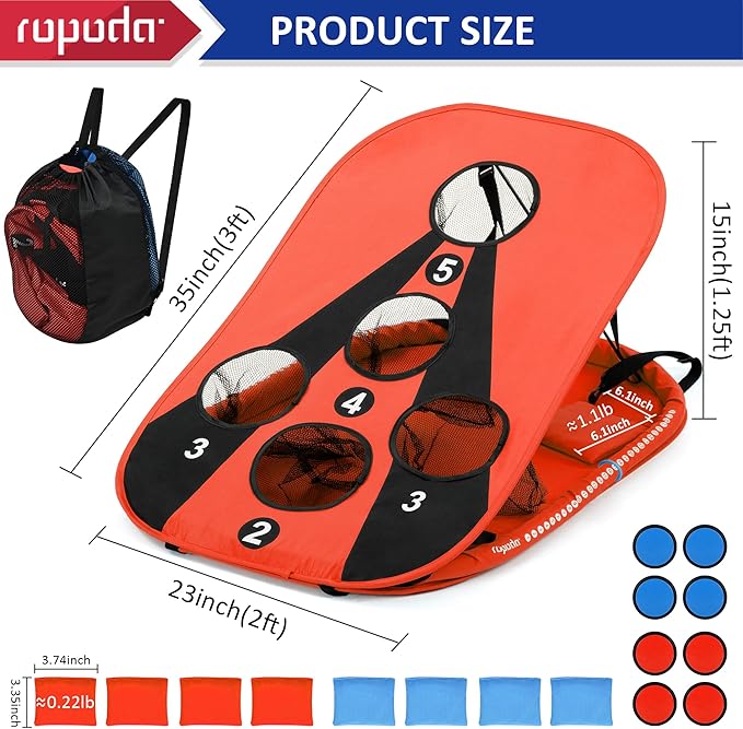 ropoda Pool Cornhole Board Set, 3ft x 2ft Corn Hole Games for Adults, Cornhole Set Floating, Pool