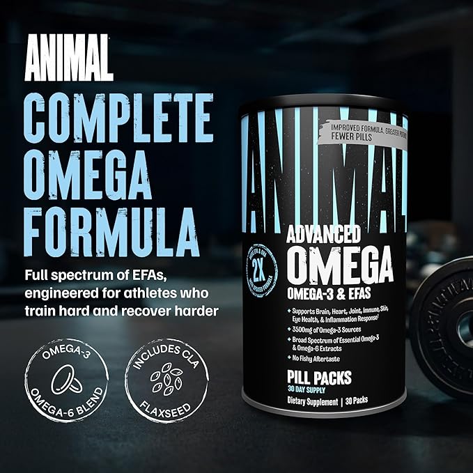 Animal Advanced Omega 3 Fatty Acids - 3500mg EPA DHA Fish Oil Omega 3 Supplement for Women & Men