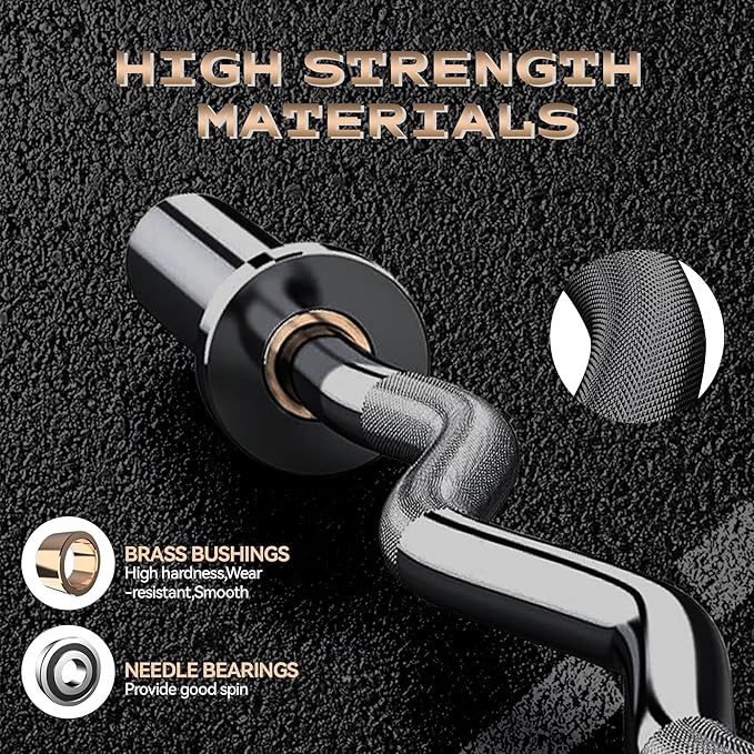 Barbell Bar for Weightlifting - 7FT Heavy Duty (1500LB/700LB), 4FT Short (500LB), 47" EZ Curl Bar