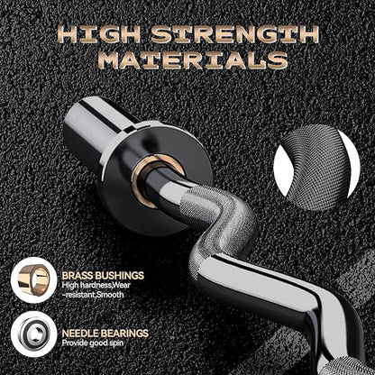 Barbell Bar for Weightlifting - 7FT Heavy Duty (1500LB/700LB), 4FT Short (500LB), 47" EZ Curl Bar