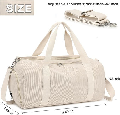 Duffle Bag for Gym Sports Women Girls Workout Travel Bag Weekender with Shoe Compartment and Wet