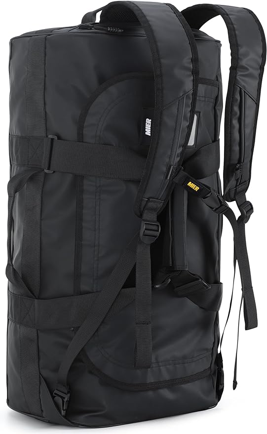 MIER Water Resistant Backpack Duffle Heavy Duty Convertible Duffle Bag with Backpack Straps for