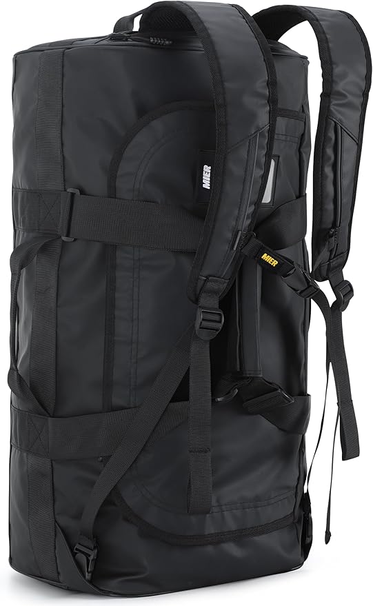 MIER Water Resistant Backpack Duffle Heavy Duty Convertible Duffle Bag with Backpack Straps for