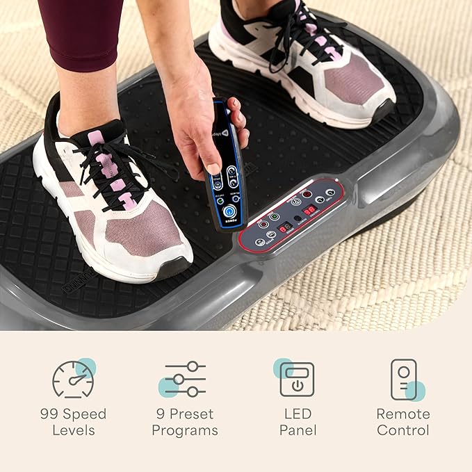 Lifepro Waver Vibration Plate Exercise Machine for Lymphatic Drainage, Muscle Activation, Full-Body
