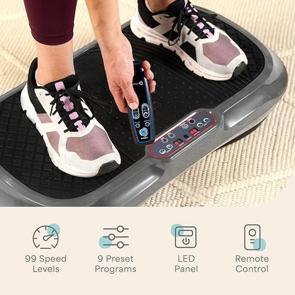 Lifepro Waver Vibration Plate Exercise Machine for Lymphatic Drainage, Muscle Activation, Full-Body