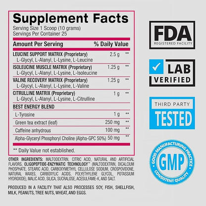 BPI Sports Best BCAA Powder - Muscle Recovery Support - Branched Chain Amino Acids Supplement |