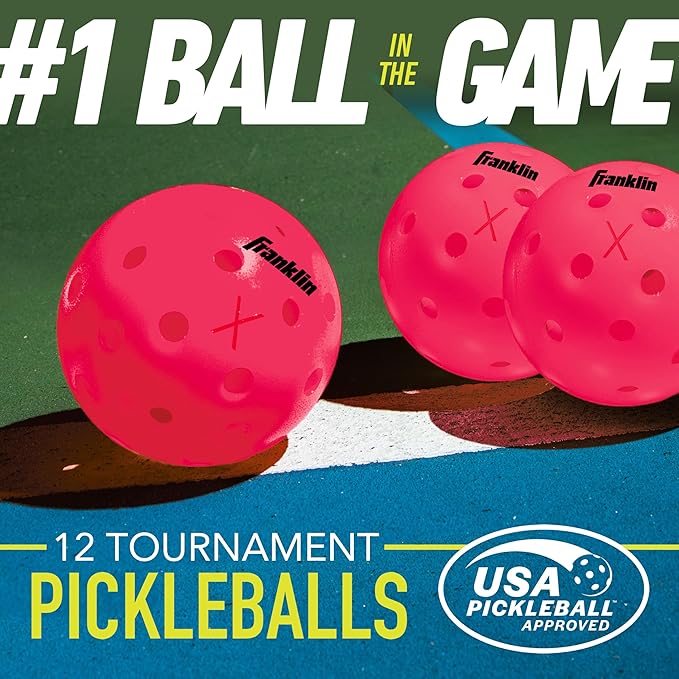 Franklin Sports X-40 Outdoor Pickleballs - Official Ball of USA Pickleball, APP Tour + US Open