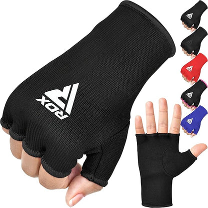 RDX Boxing Hand Wraps Inner Gloves Men Women, Half Finger Elasticated Bandages, Under Mitts Fist