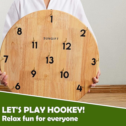 SUNGIFT Hook Ring Toss Game for Adults & Kids - Yard Hooky Ring Tossing Games - Hookie Wall Game