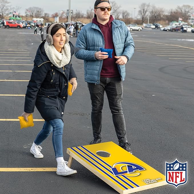 NFL 2' x 3' Solid Wood Cornhole Set with Direct Print HD Team Graphics – Great Gift for Any
