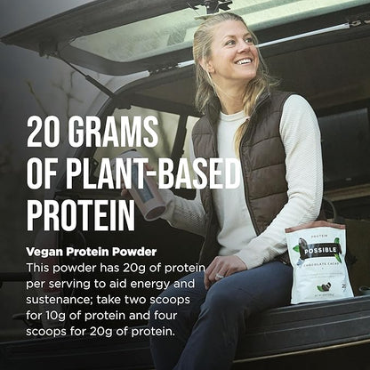 Possible Protein Powder Chocolate Cacao - 20g of Vegan, Plant-Based Protein Mix - Non-GMO