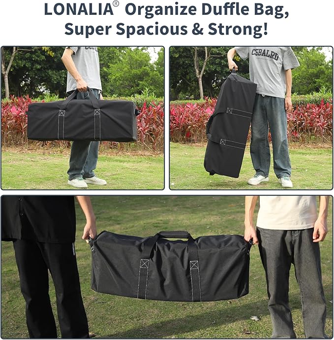 36 Inch Large Duffle Bag for Travel - 100L Extra Large Heavy Duty Duffel Bag with 2 Sides Handles