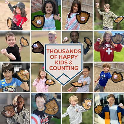 Toss and Catch Ball Game Set - Easy to Use Sticky Balls & Beginner Baseball Training Glove