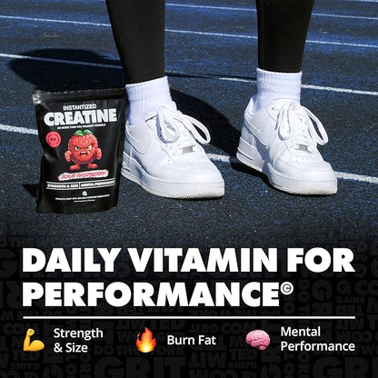 Gains in Bulk Instantized Creatine Monohydrate for Women and Men, Soluble Pre Workout Powder