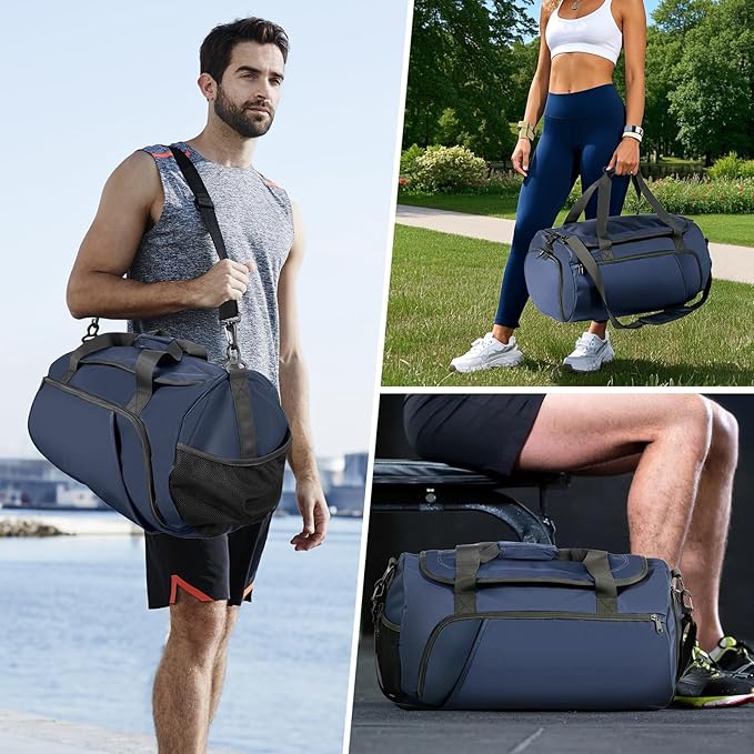 Gym Bag for Men Women With Shoe Compartment & Wet PocketWater Resistant Sports Gym Bag 、shoulder