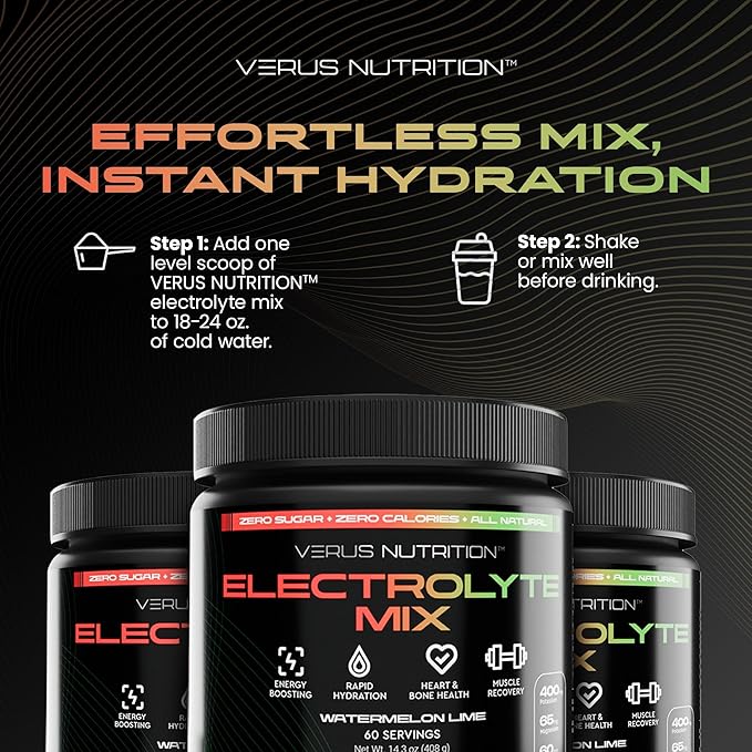 Electrolytes Powder No Sugar- Zero Calorie Hydration Powder | Sugar Free Electrolytes for Fasting